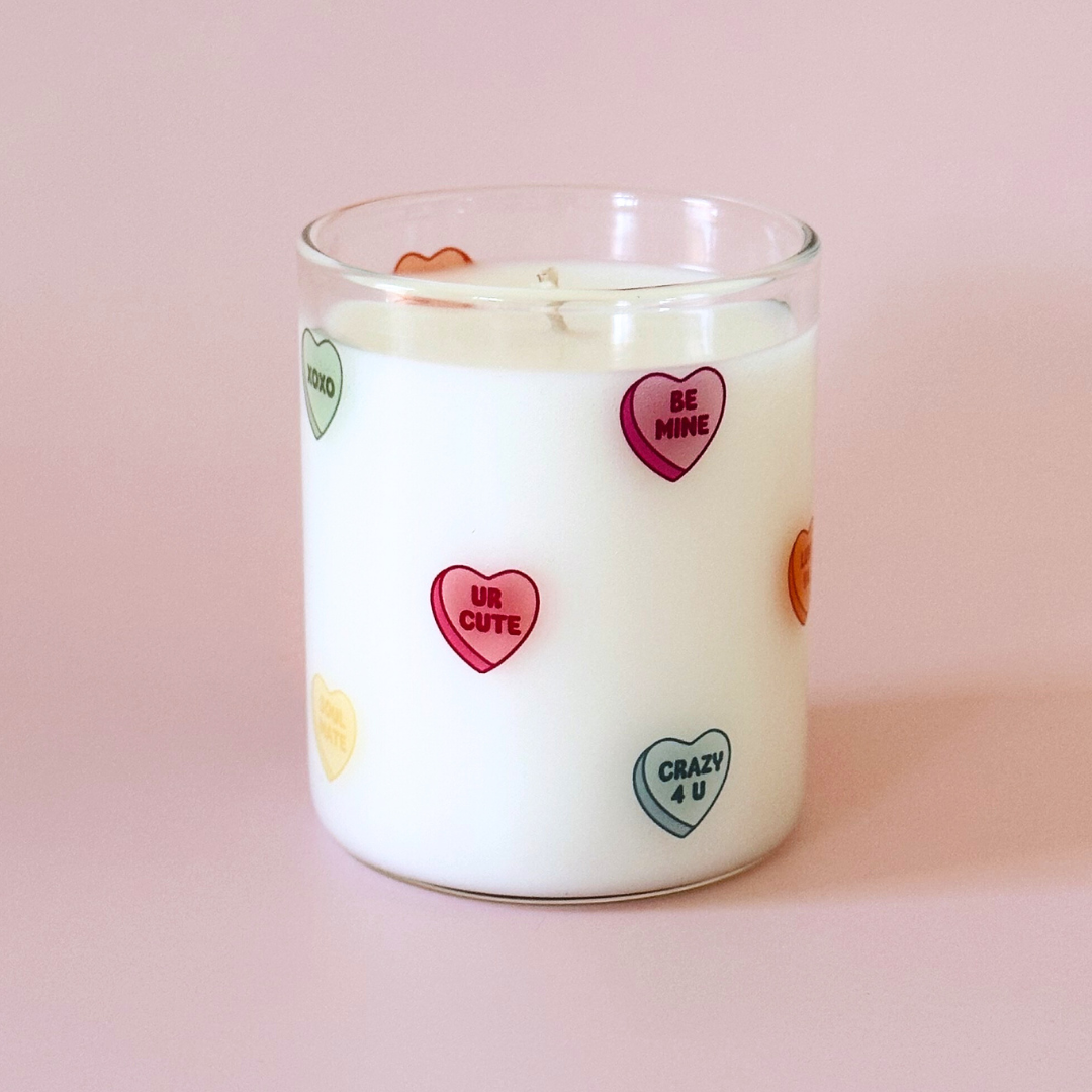 Candy Hearts Candle