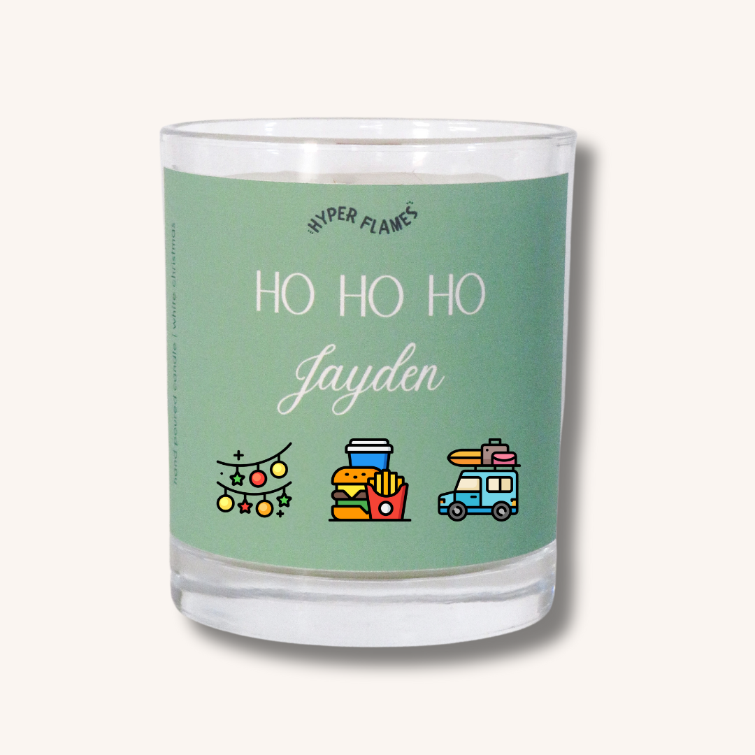 Personalised Christmas Candle - Colour